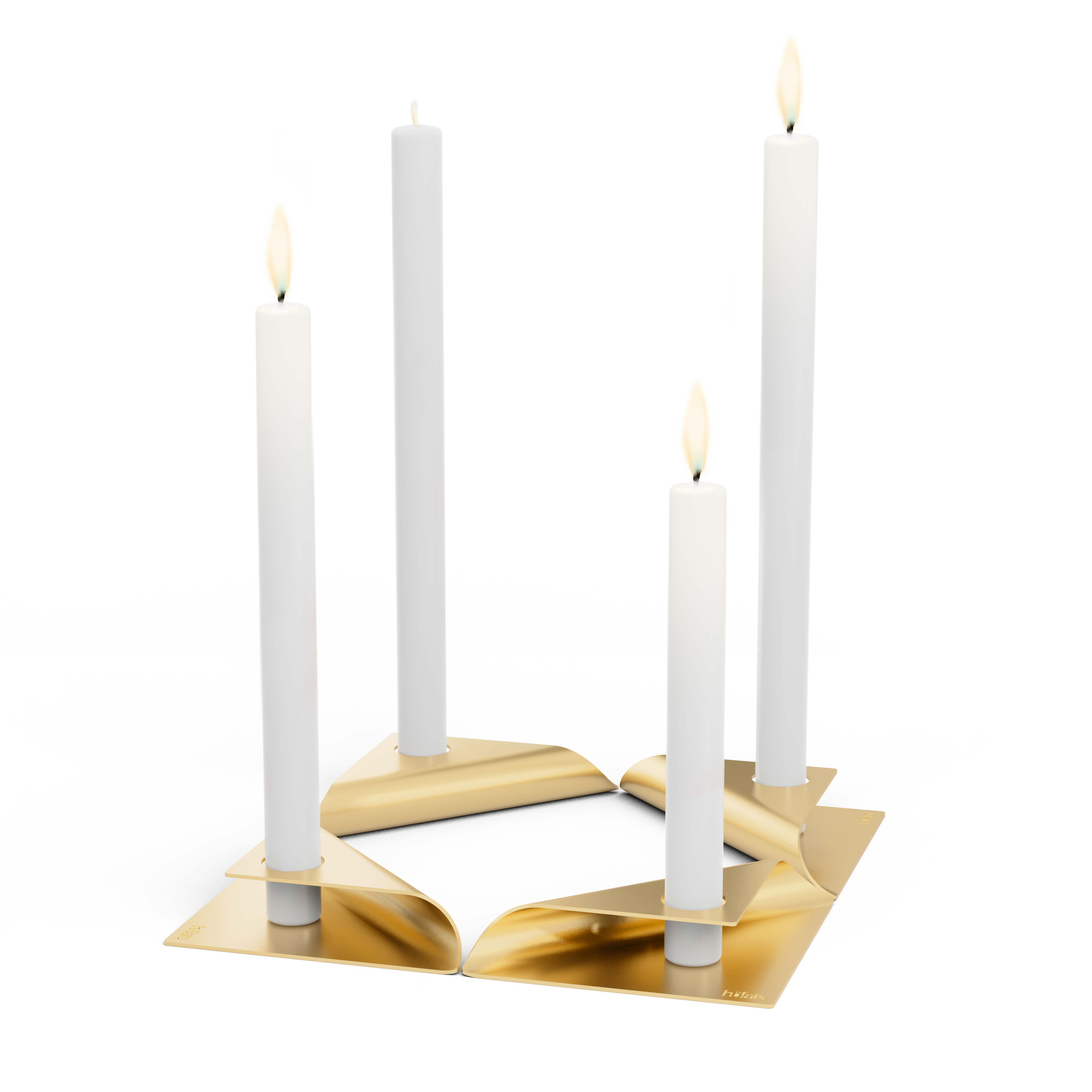 HÖFATS SQUARE CANDLE Kerzenhalter Set gold