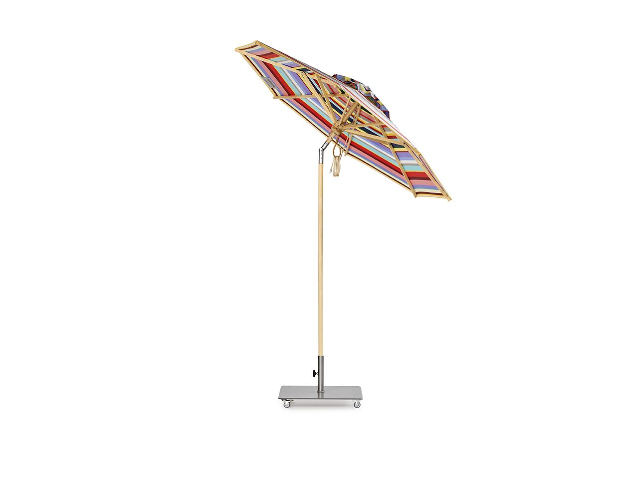 Weishäupl Sonnenschirm Klassiker Multicolor Drm. 300 cm mit Flaschenzug und Knick 