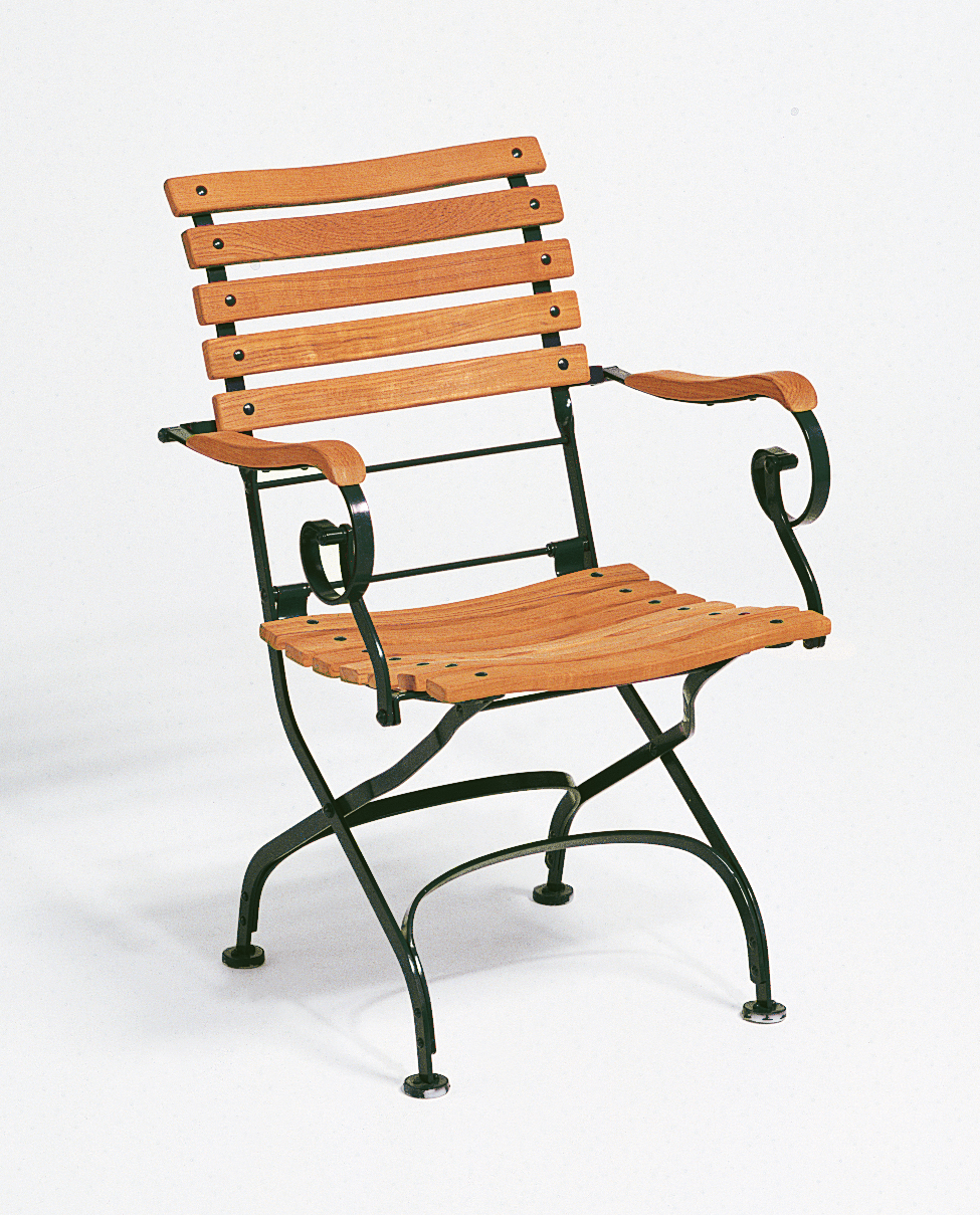 Classic Sessel Belattung geschwungen mit Teak Weishäupl  