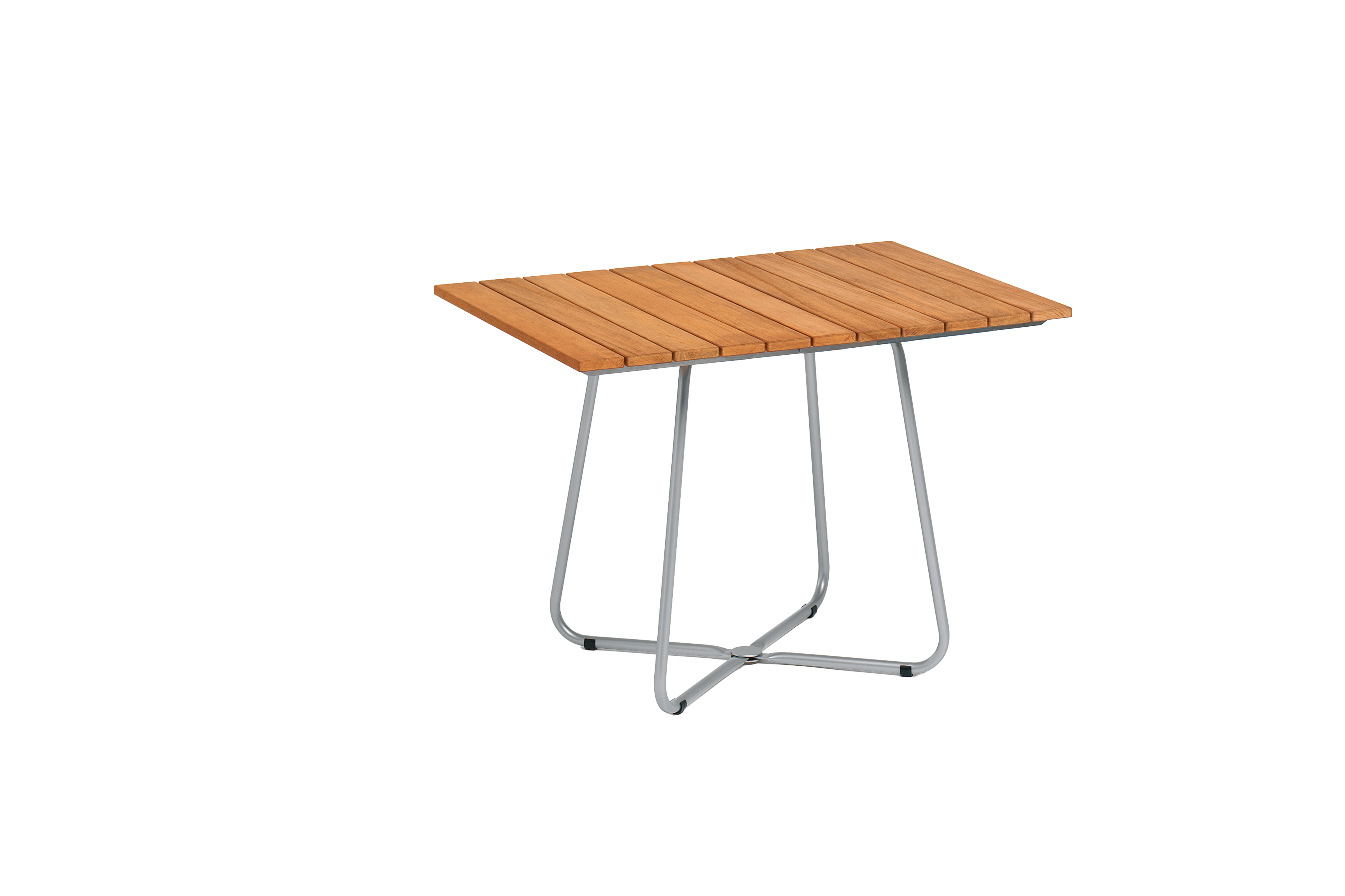 BALCONY Klapptisch 100 x 70 cm, Gestell Edelstahl pulverbeschichtet 12 Farben, Tischplatte Teak - Weishäupl  