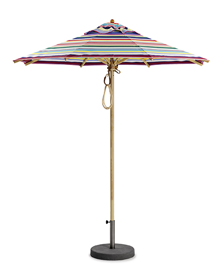 Weishäupl Drm. 250 cm Sonnenschirm Klassiker Multicolor mit Flaschenzug  & Knick