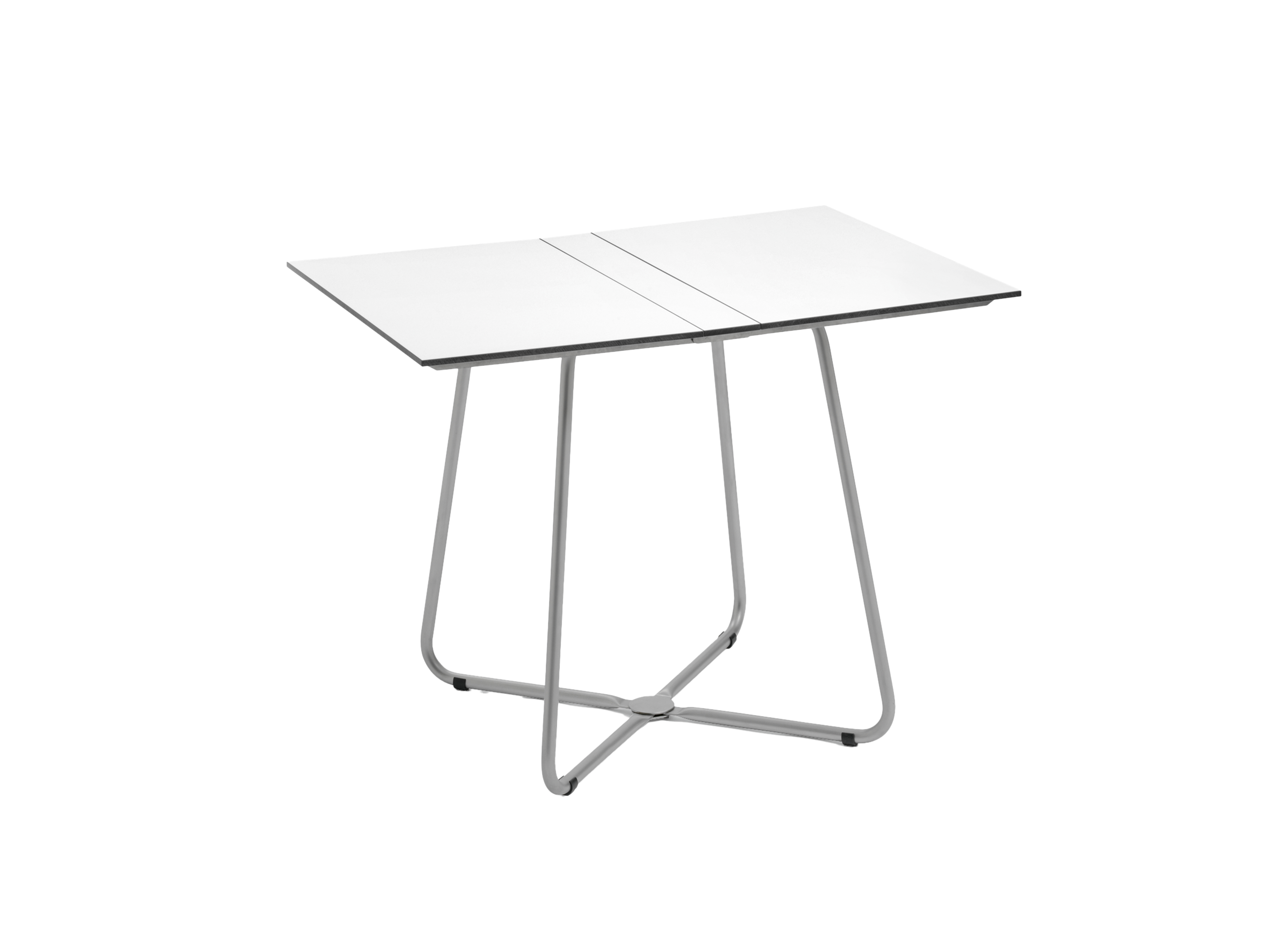 BALCONY Klapptisch 100 x 70 cm, Gestell Edelstahl pulverbeschichtet, Tischplatte HPL Weiß - Weishäupl 