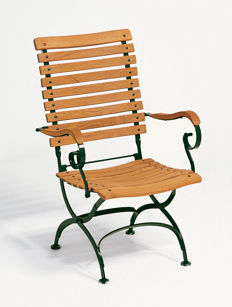 Classic Hechlehner Sessel Belattung geschwungen mit Teak Weishäupl  