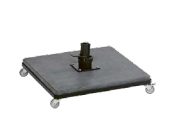 Rollständer Edelstahl pulverbeschichtet schwarz 