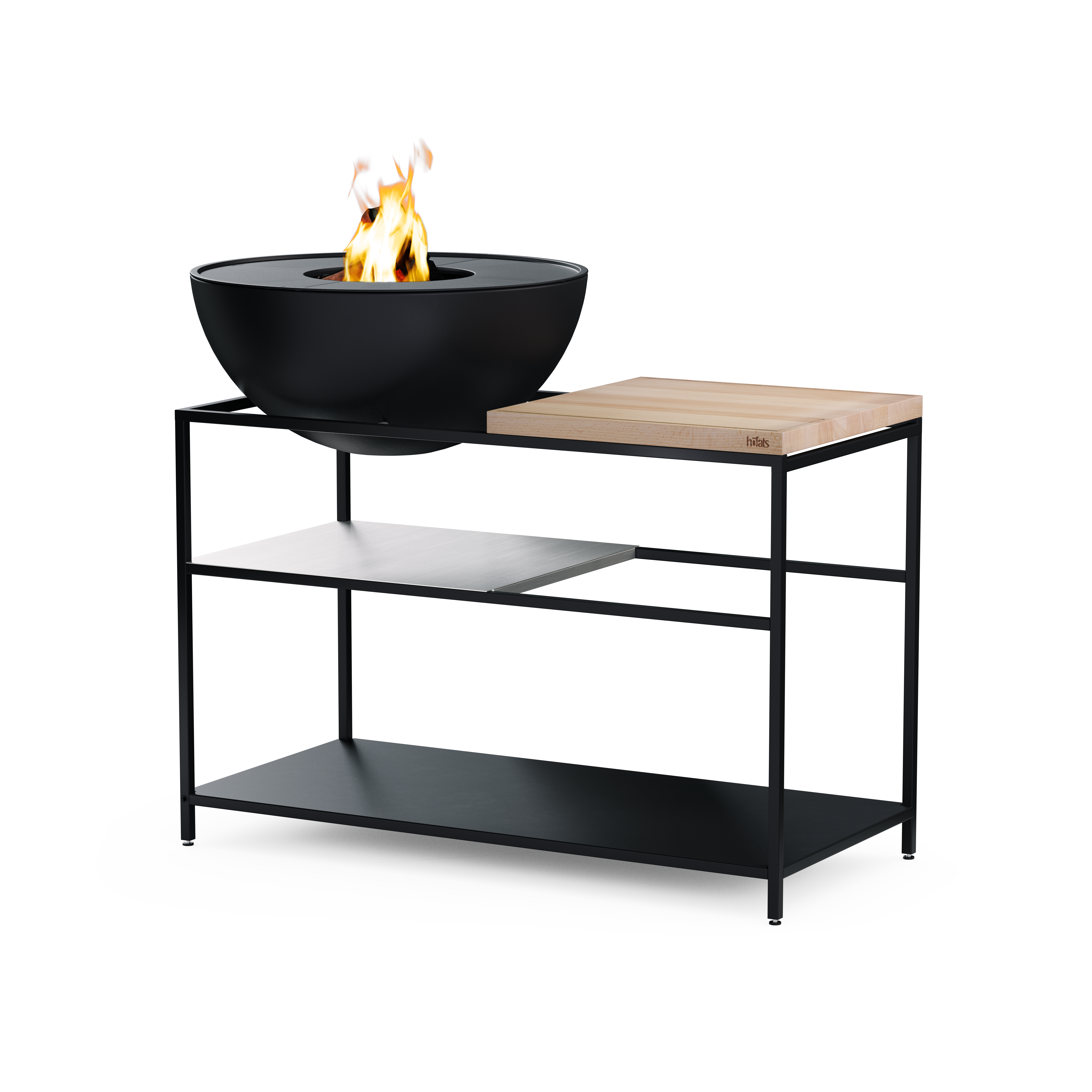 HÖFATS FIRE KITCHEN Outdoor-Küche mit BOWL 70  Plancha-Grillset tief 