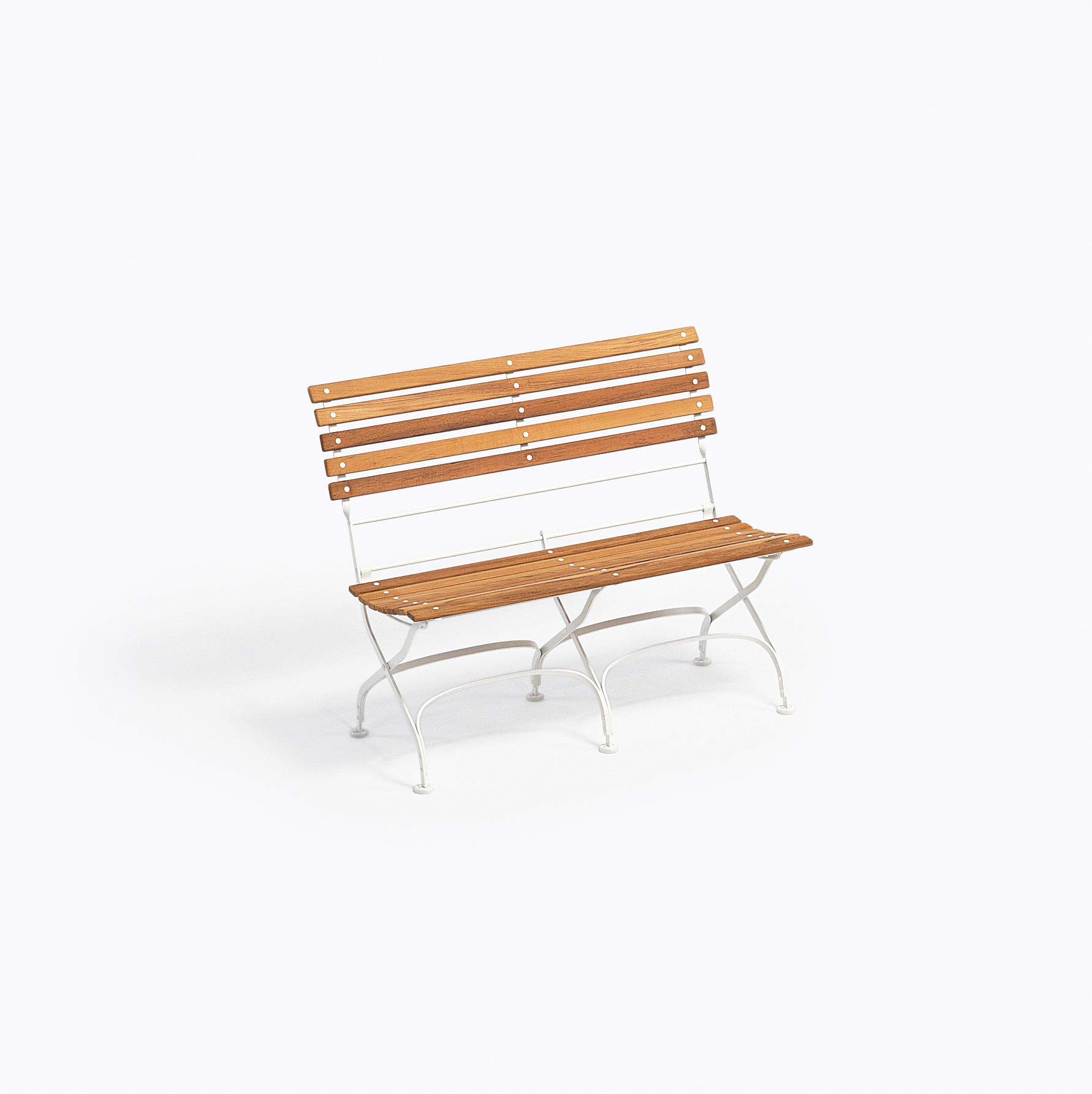 Classic 2-Sitzer Bank Belattung gerade Teak Weishäupl 