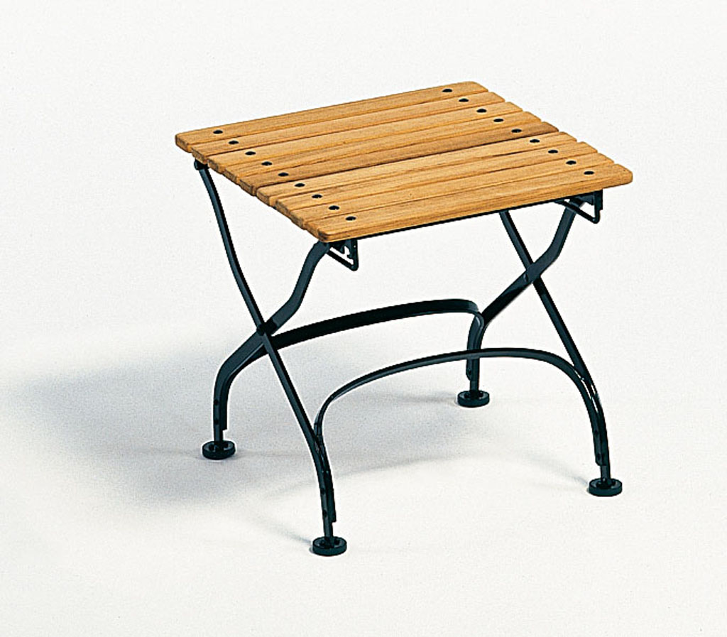 Classic Hocker Belattung gerade Teak Weishäupl 