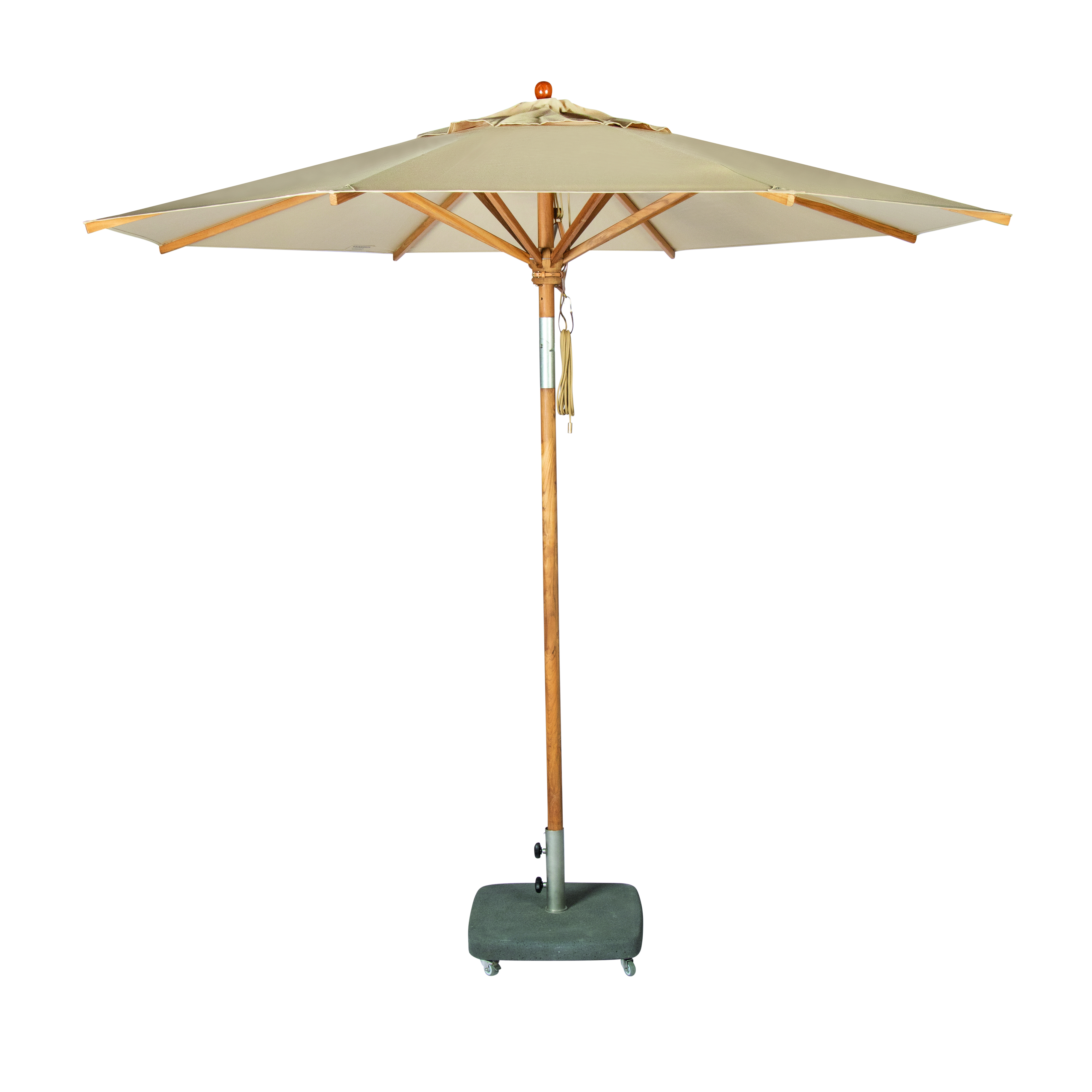 Ø 400 cm Teak Schirm Weishäupl