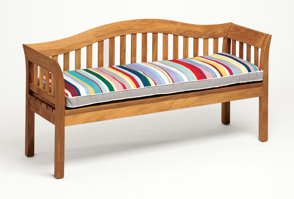 Weishäupl VIKTORIAN 2-Sitzer Bank Teak Polsterauflage PG1 