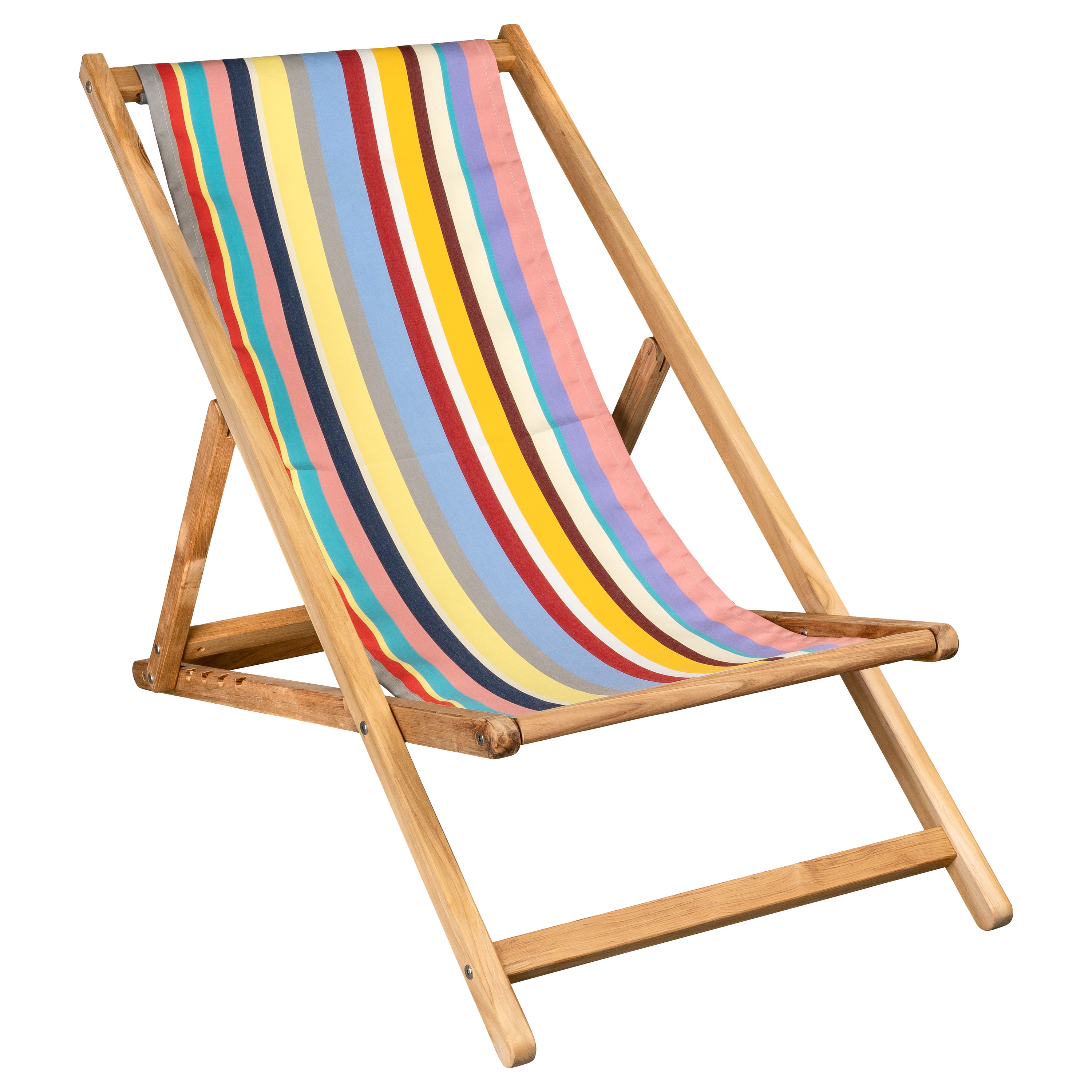 CABIN Liegestuhl Basic - Teakgestell & Bespannung Acryltuch Weishäupl