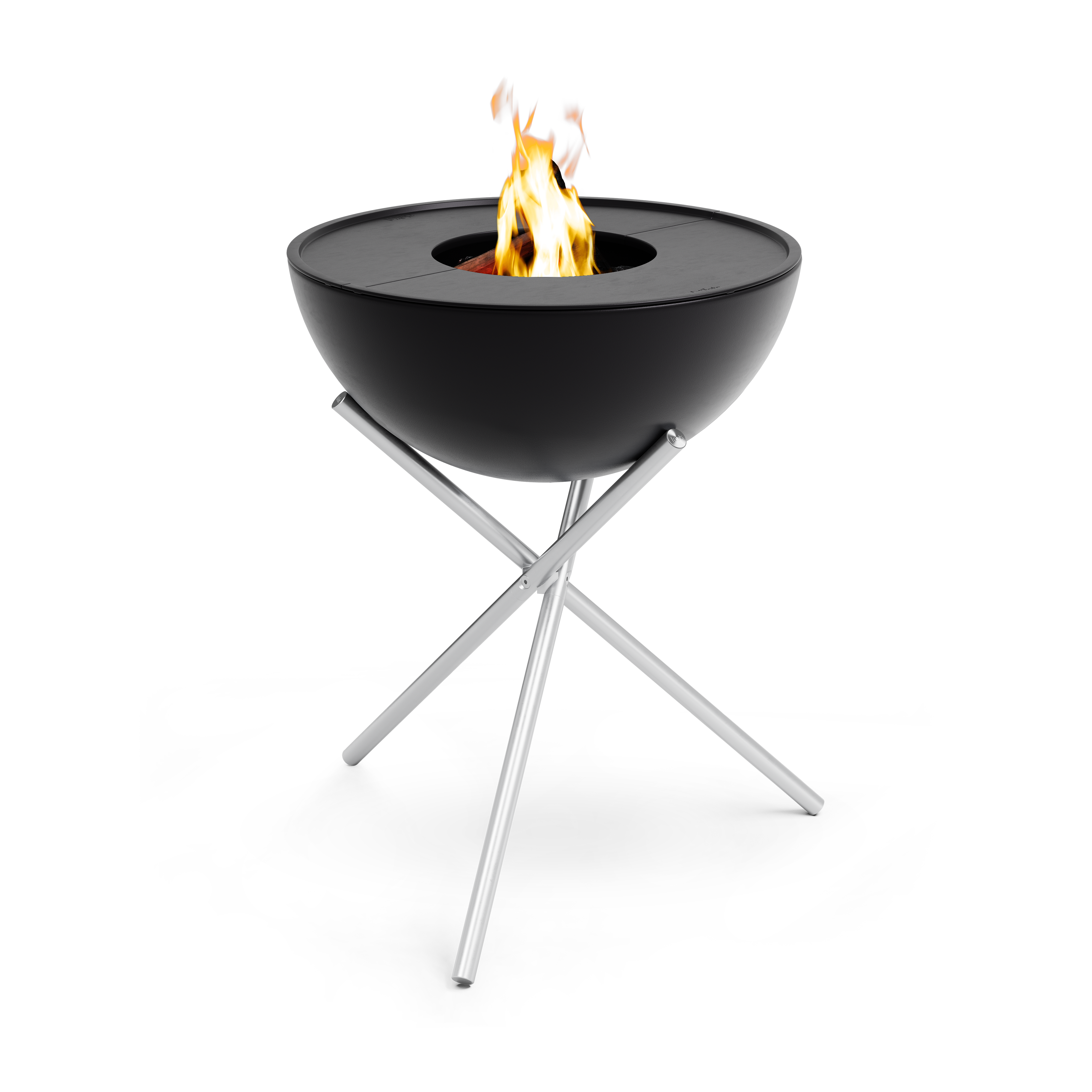 HÖFATS BOWL 57 Feuerschale Set  Plancha-Grillset mit Dreibein hoch