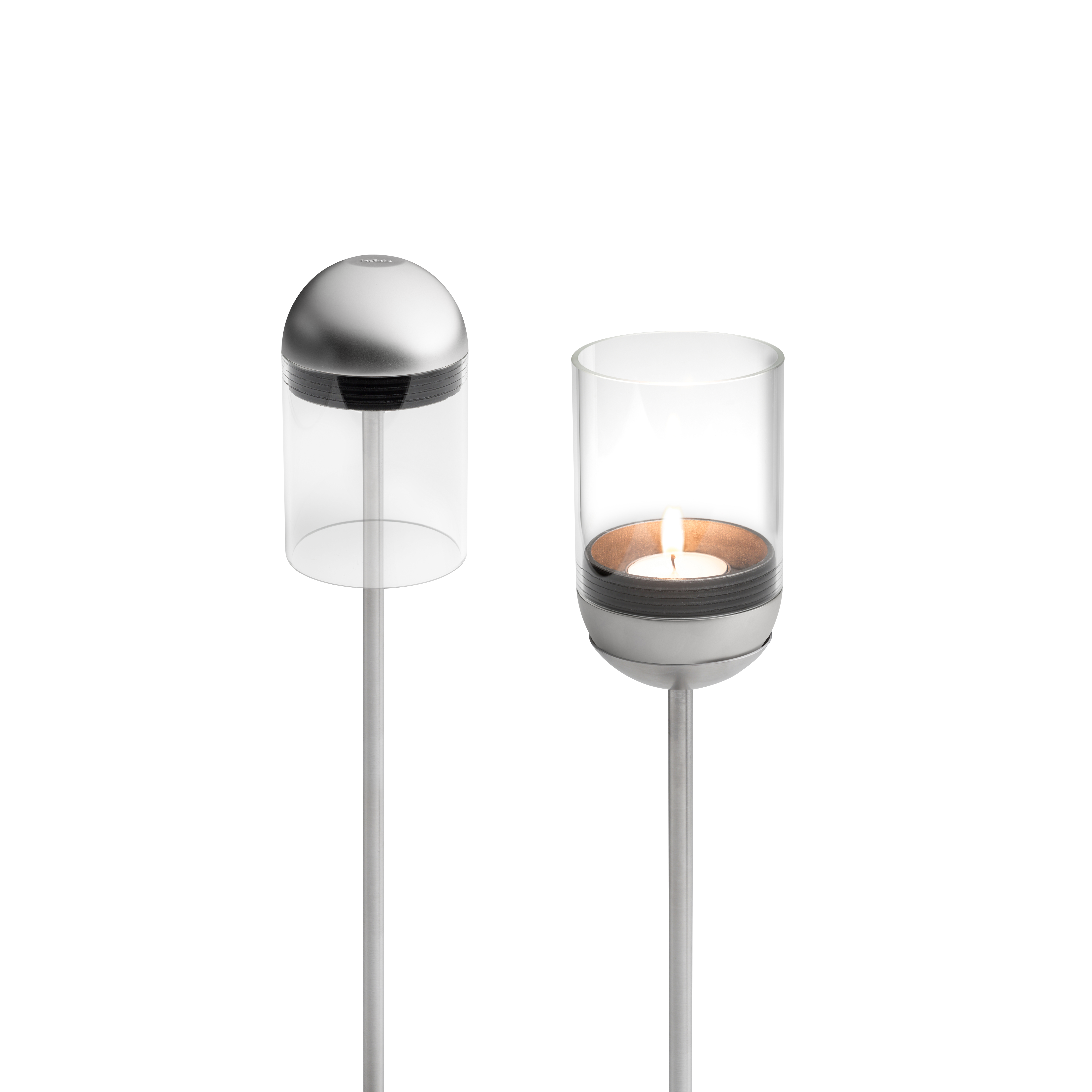 HÖFATS Windlicht Gravity Candle Stab silber 