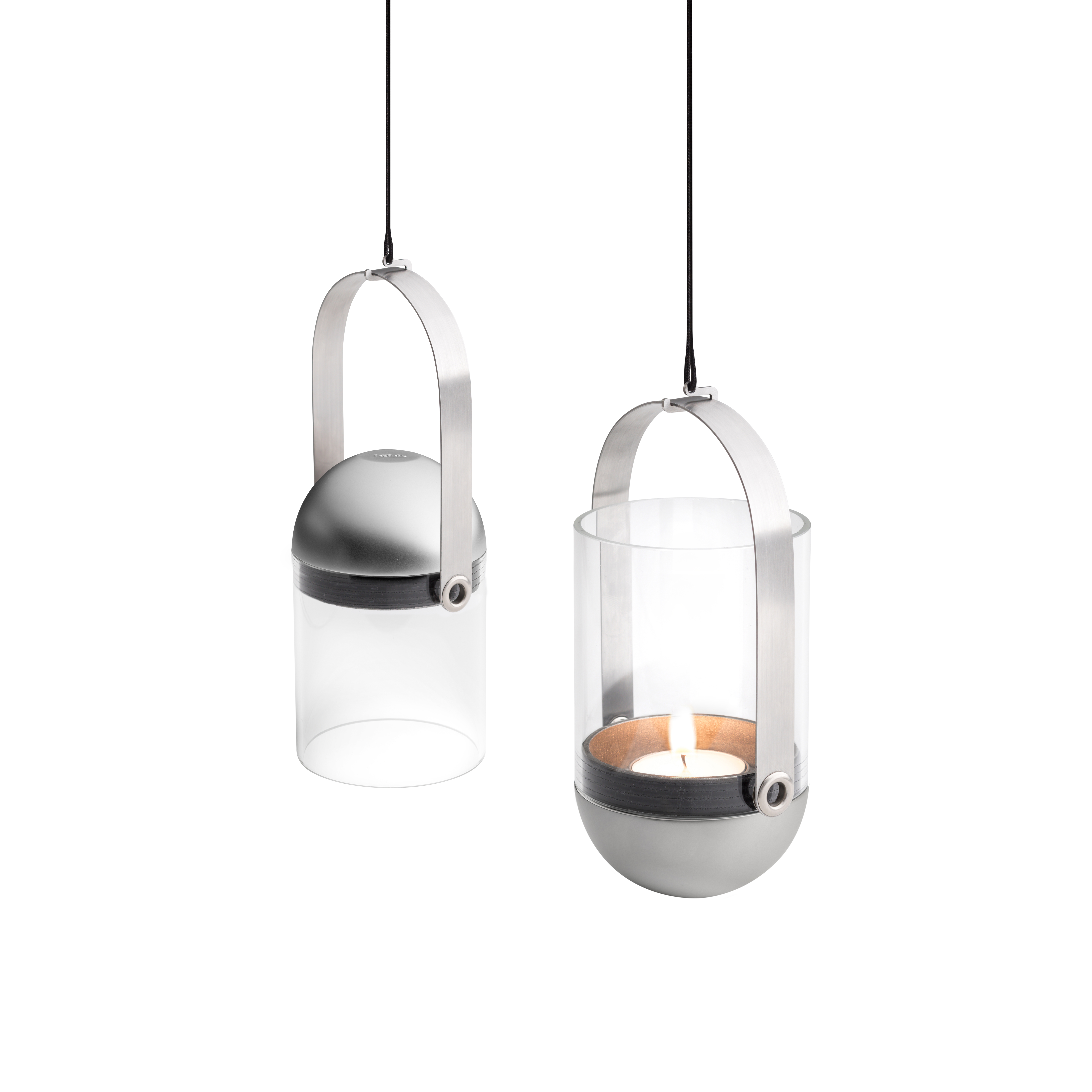 HÖFATS Windlicht Gravity Candle Hängesystem silber